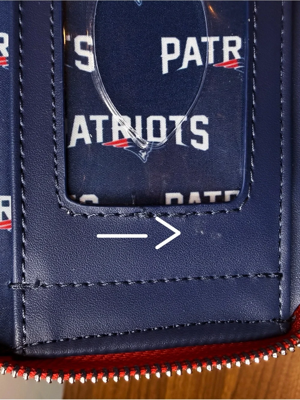 Loungefly NFL New England Patriots Full Zip Around Wallet